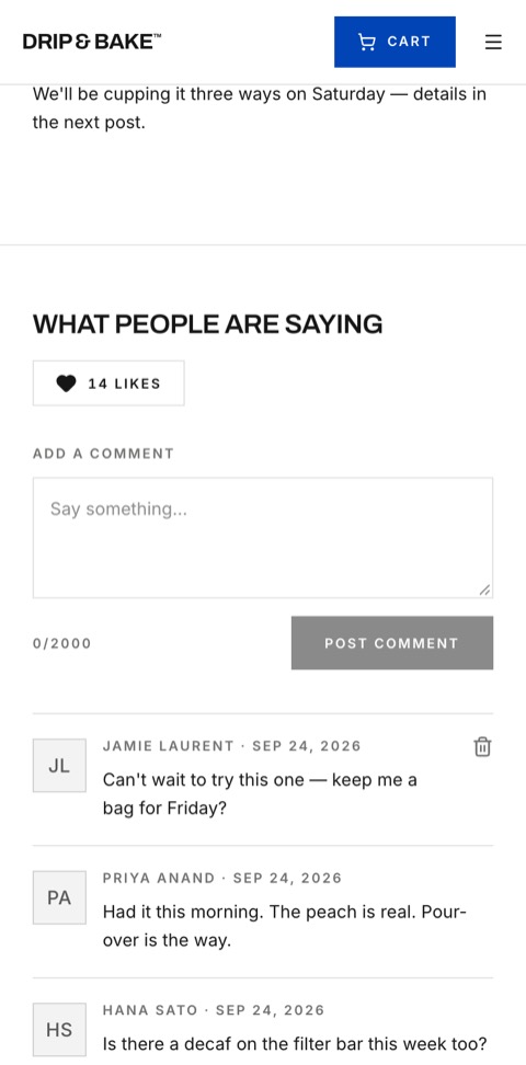 Regulars replying under their own names