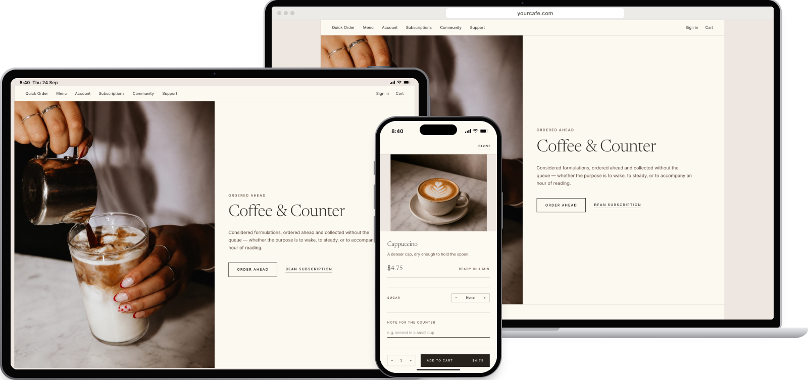 Netsai theme shown in the Drip & Bake app